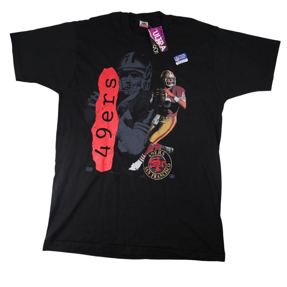 NWT Vintage 90s Salem Sportswear Joe Montana 49ers Graphic T Shirt